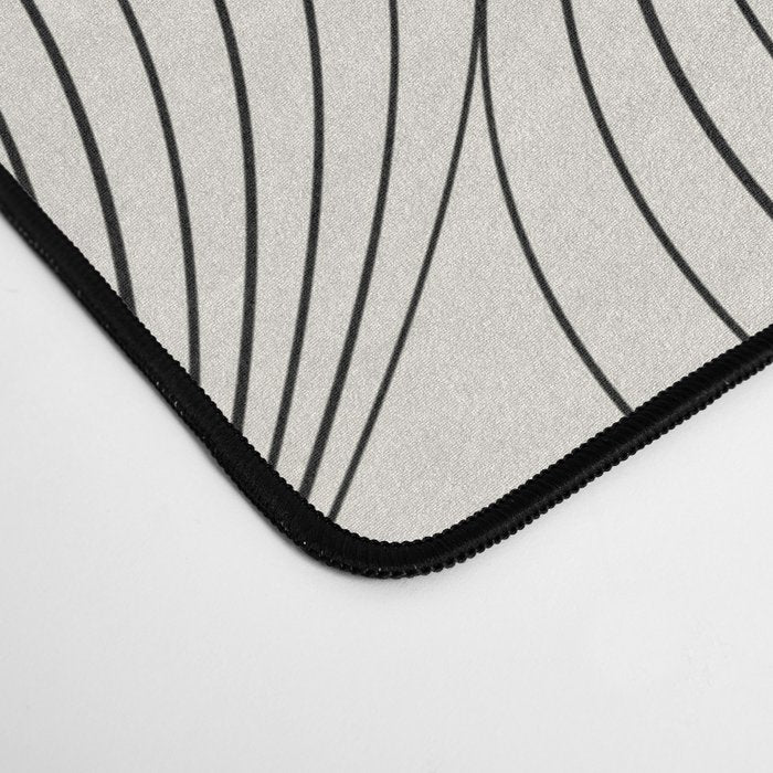 Geometric Orb Pattern - Black and White Desk Mat Gallery Image 4