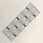 Geometric Orb Pattern - Black and White Yoga Mat Gallery Image 1