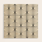 Geometric Orb Pattern - Black and White Wood Wall Art Gallery Image 1