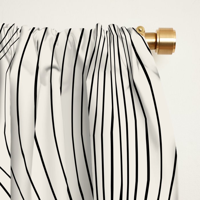 Geometric Orb Pattern - Black and White Window Curtain Gallery Image 2