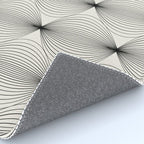 Geometric Orb Pattern - Black and White Rug Gallery Image 4