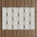 Geometric Orb Pattern - Black and White Outdoor Rug Gallery Image 1