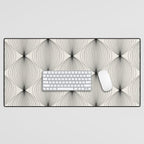 Geometric Orb Pattern - Black and White Desk Mat Gallery Image 1