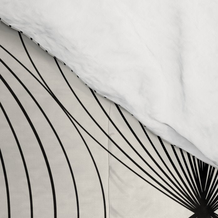 Geometric Orb Pattern - Black and White Comforter Gallery Image 4