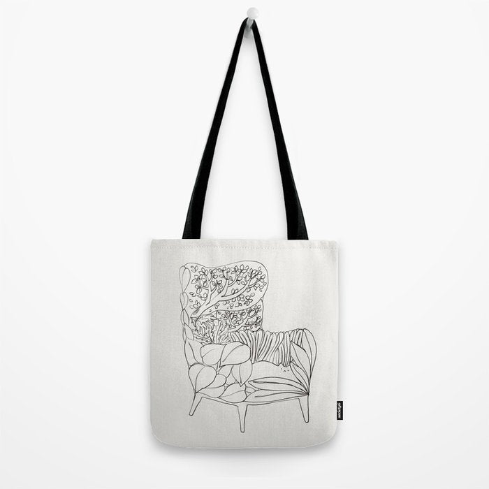 Cat and Plant 19 Tote Bag Gallery Image 2