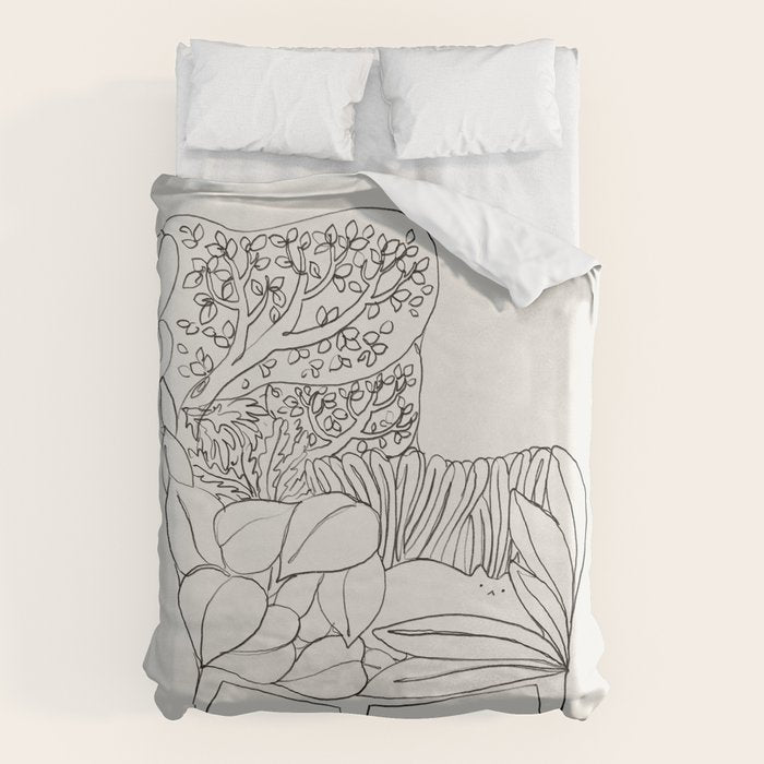 Cat and Plant 19 Duvet Cover Gallery Image 6