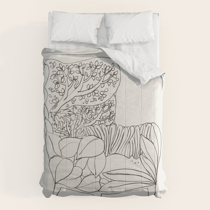 Cat and Plant 19 Comforter Gallery Image 6