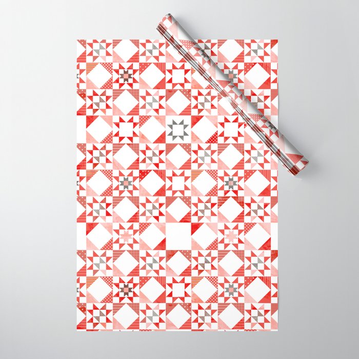 Christmas Quilt - pattern no1 Wrapping Paper Gallery Image 1