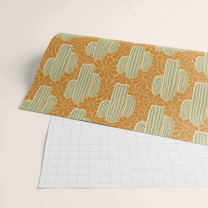 Sonora - gold and sage Wrapping Paper Gallery Image 2