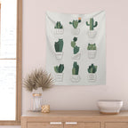Cat and Plant 20: Cattus Wall Tapestry Gallery Image 2
