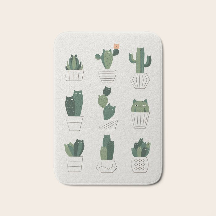 Cat and Plant 20: Cattus Bath Mat Gallery Image 1