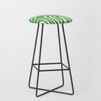 Midcentury Modern Confaab Abstract Pattern Green Cream Stool Gallery Image 1