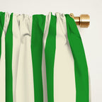 Midcentury Modern Confaab Abstract Pattern Green Cream Window Curtain Gallery Image 2