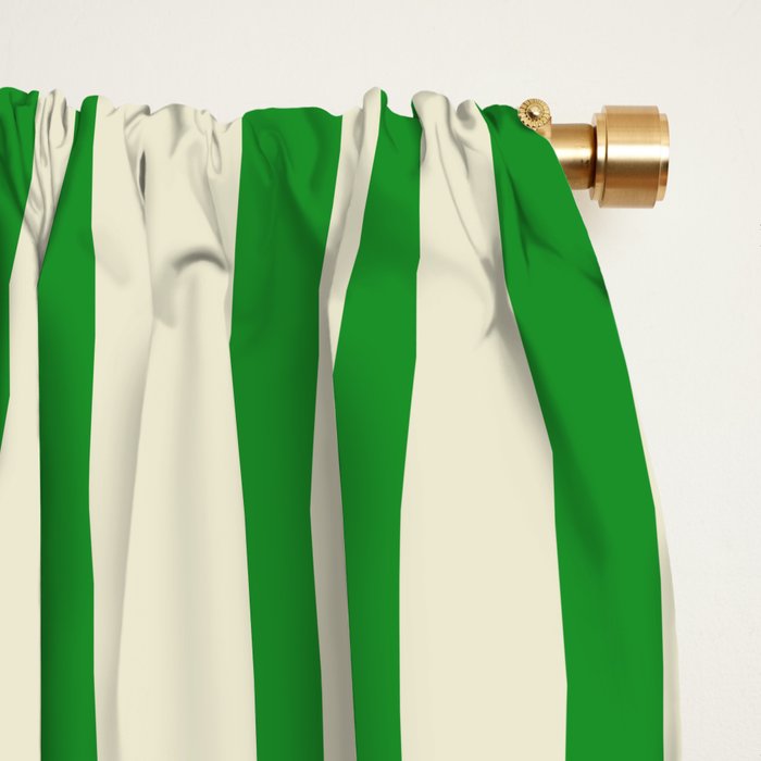 Midcentury Modern Confaab Abstract Pattern Green Cream Window Curtain Gallery Image 2