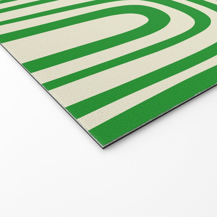 Midcentury Modern Confaab Abstract Pattern Green Cream Welcome Mat Gallery Image 2