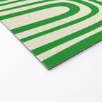 Midcentury Modern Confaab Abstract Pattern Green Cream Welcome Mat Gallery Image 2