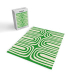 Midcentury Modern Confaab Abstract Pattern Green Cream Jigsaw Puzzle Gallery Image 2