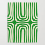 Midcentury Modern Confaab Abstract Pattern Green Cream Poster Gallery Image 4