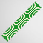 Midcentury Modern Confaab Abstract Pattern Green Cream Table Runner Gallery Image 3