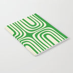 Midcentury Modern Confaab Abstract Pattern Green Cream Notebook Gallery Image 2