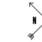 PNW Pacific Northwest Compass - Black on White Minimal Coffee Mug Gallery Image 2