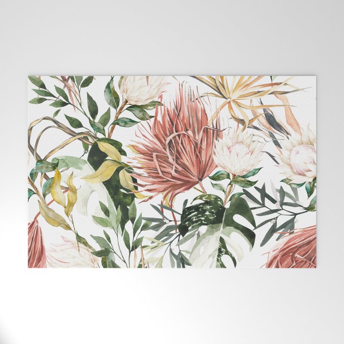 Bohem tropical bloom 003 Welcome Mat Gallery Image 1