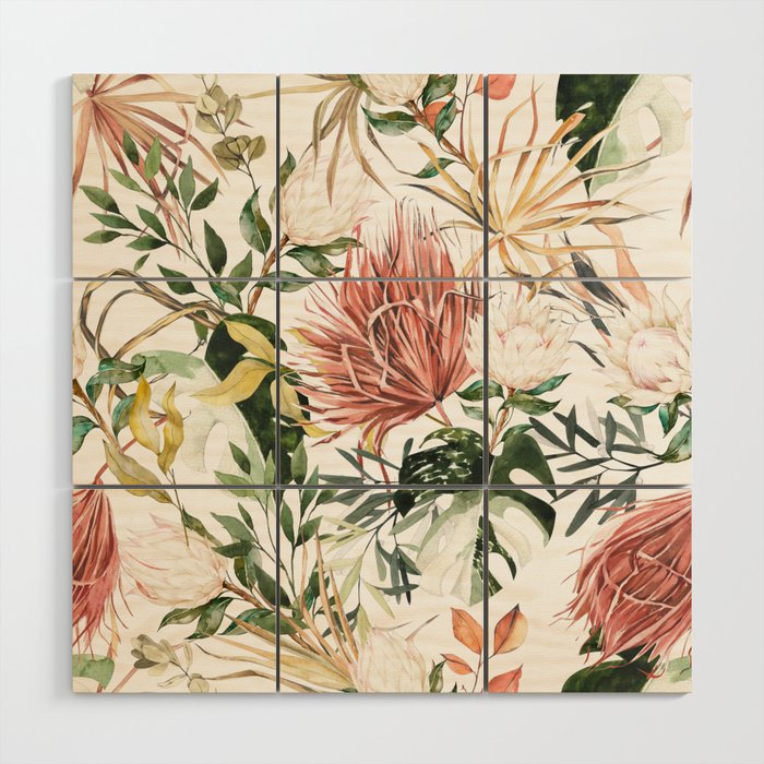 Bohem tropical bloom 003 Wood Wall Art Gallery Image 1