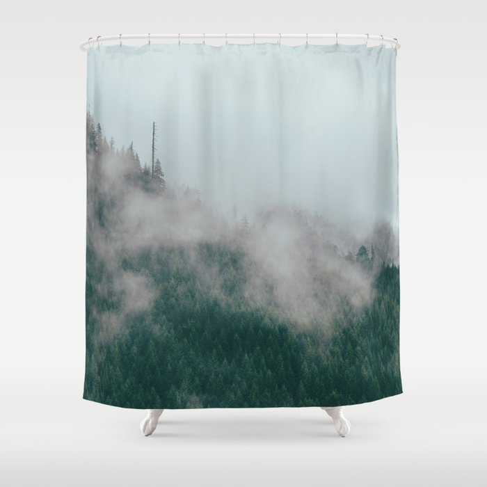 Forest Fog IX Shower Curtain Gallery Image 1
