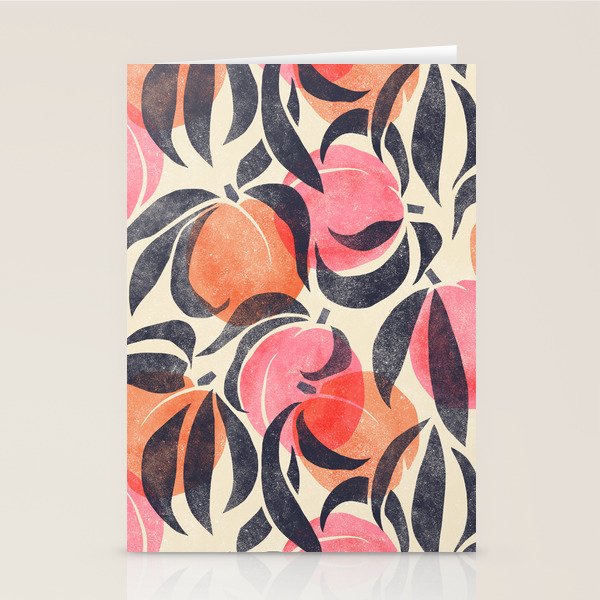 Peaches - pink & midnight  Stationery Card Gallery Image 2