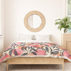 Peaches - pink & midnight  Duvet Cover Gallery Image 3