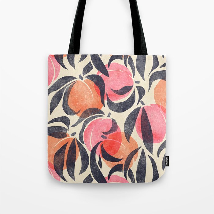 Peaches - pink & midnight  Tote Bag Gallery Image 1