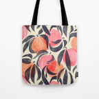 Peaches - pink & midnight  Tote Bag Gallery Image 1