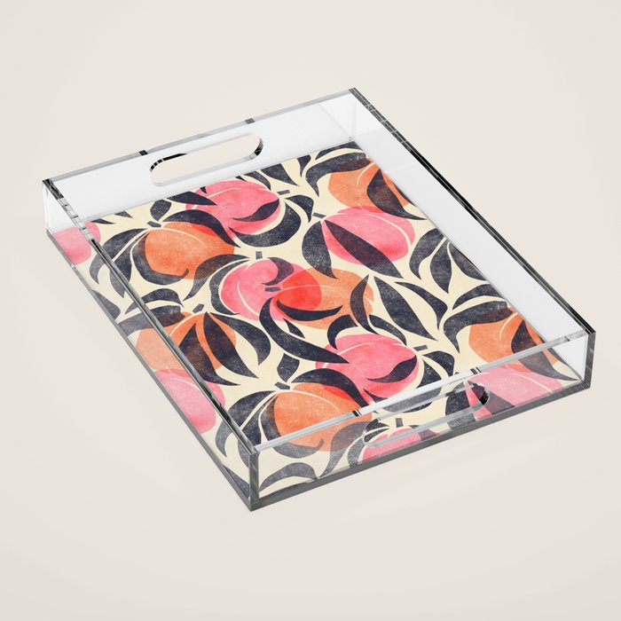 Peaches - pink & midnight  Acrylic Tray Gallery Image 1