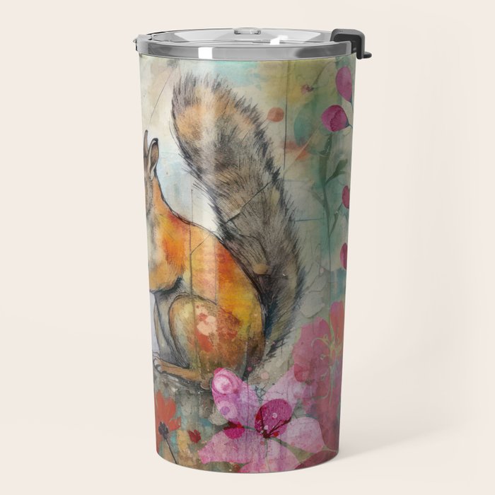 Colorful Squirrel Garden Indian Summer Flora And Wildlife Travel Mug Gallery Image 2