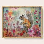 Colorful Squirrel Garden Indian Summer Flora And Wildlife Serving Tray Gallery Image 1