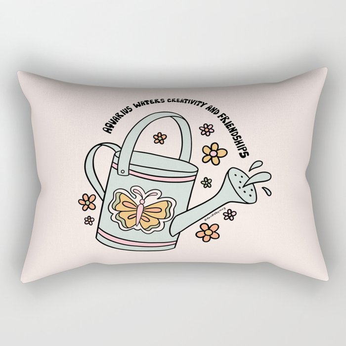 Aquarius Watering Can Rectangular Pillow Gallery Image 2
