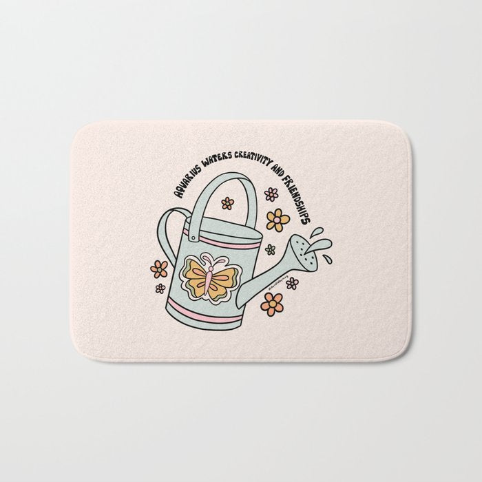 Aquarius Watering Can Bath Mat Gallery Image 1