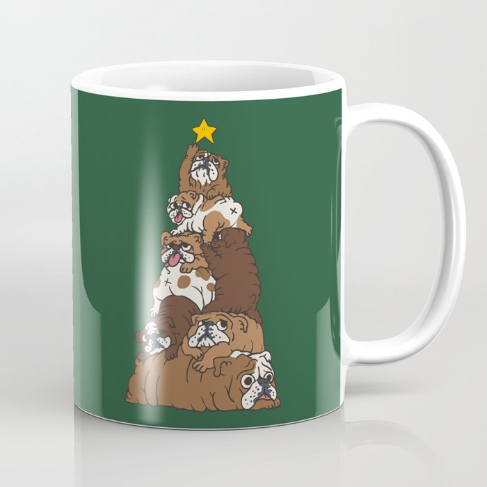 Christmas Tree English Bulldog Coffee Mug Gallery Image 1