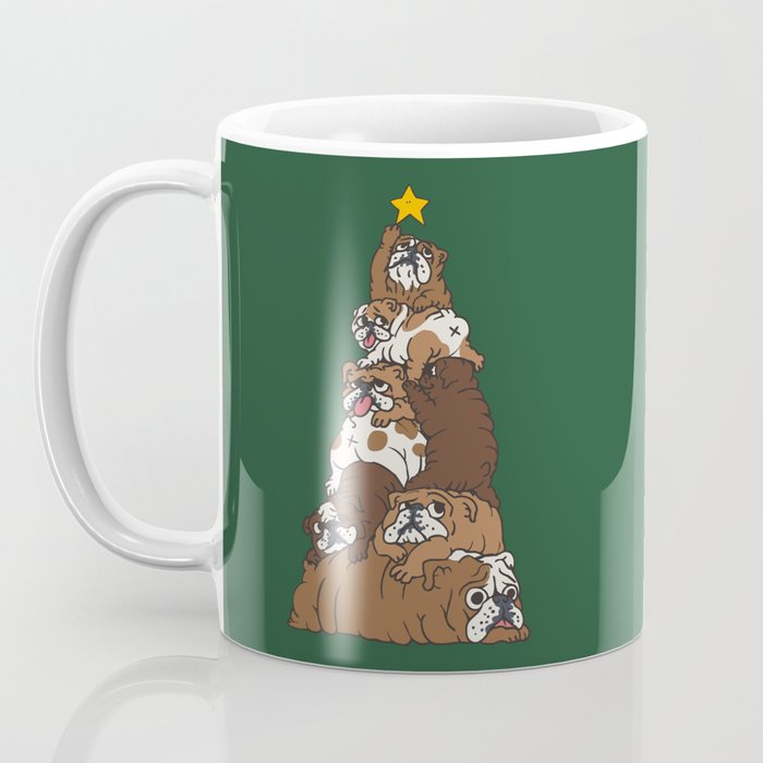 Christmas Tree English Bulldog Coffee Mug Gallery Image 3