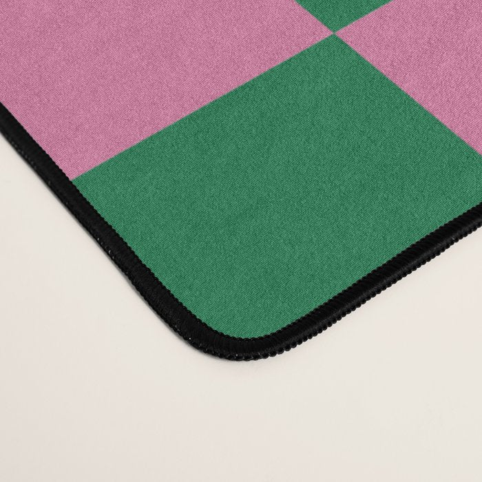 Retro 70s Colorful Patchwork Checkerboard Desk Mat Gallery Image 4