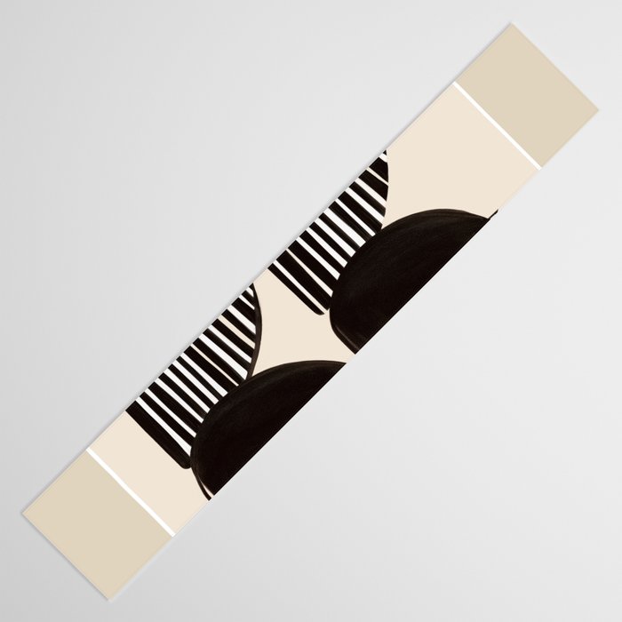 Minimalist Cats in Black and White Table Runner Gallery Image 3