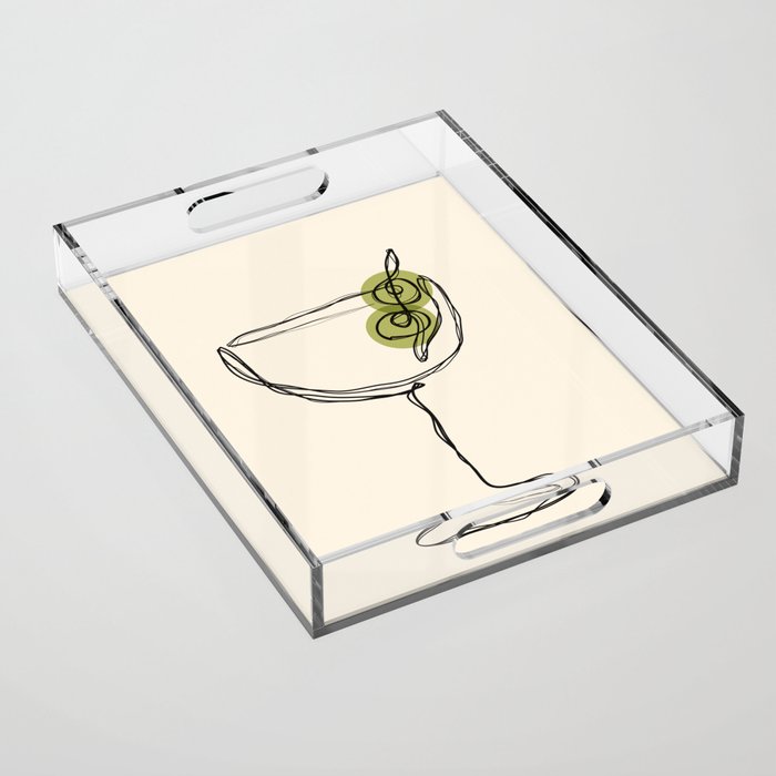 Dirty Martini Cocktail Drink Acrylic Tray Gallery Image 1
