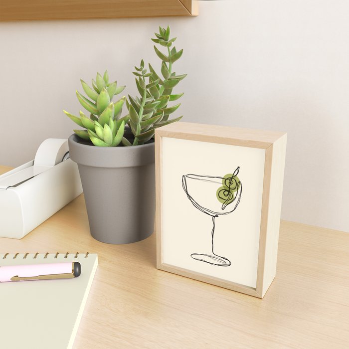 Dirty Martini Cocktail Drink Mini Art Print Gallery Image 2