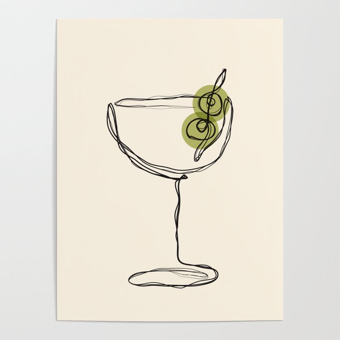 Dirty Martini Cocktail Drink Poster Gallery Image 4
