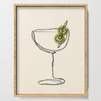 Dirty Martini Cocktail Drink Serving Tray Gallery Image 1