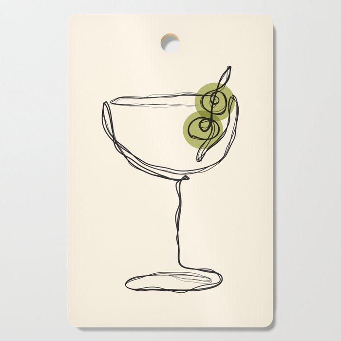 Dirty Martini Cocktail Drink Cutting Board Gallery Image 1