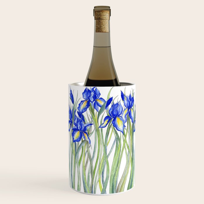 Blue Iris, Illustration Wine Chiller Gallery Image 1