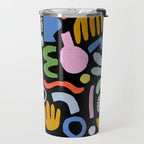 Helter Skelter - bright pattern, colorful, rainbow, abstract, shapes, pattern Travel Mug Gallery Image 2