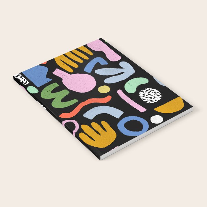 Helter Skelter - bright pattern, colorful, rainbow, abstract, shapes, pattern Notebook Gallery Image 1