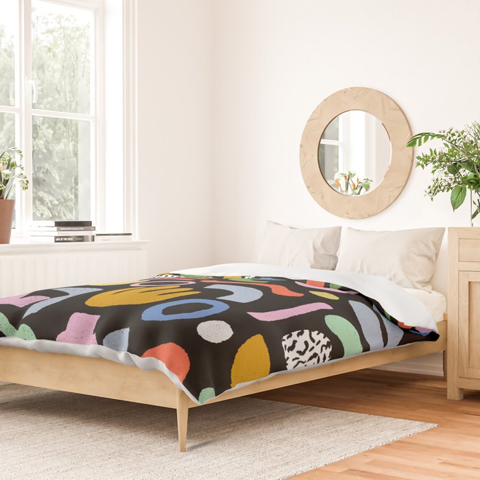 Helter Skelter - bright pattern, colorful, rainbow, abstract, shapes, pattern Duvet Cover Gallery Image 2